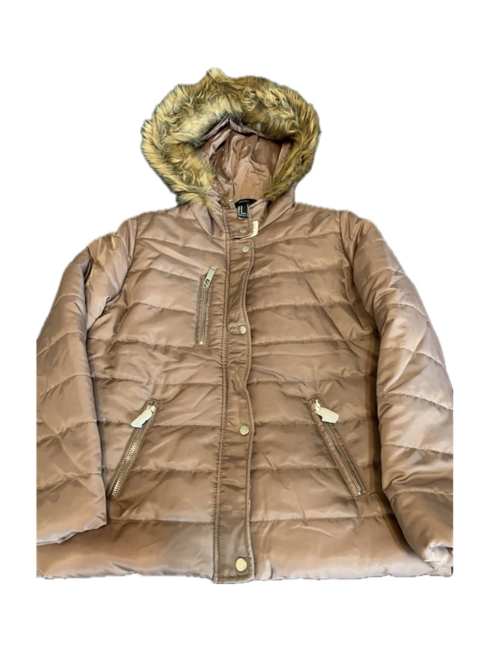 NEW WITH TAGS Forever 21 Women’s Winter Parka Jacket – Medium – Dusty Rose Pink